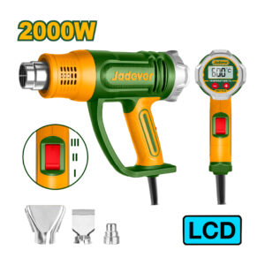 Pistola d/calor 2000W c/temp. reg. y visor LCD+acces. J