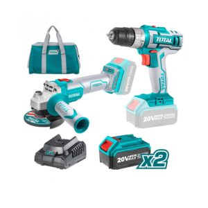 Esmeril 20V 4-1/2" + Taladro atorn. 20V 3/8" TCKLI20155